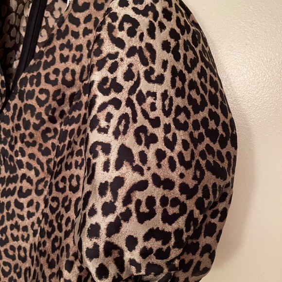 π NWT GANNI Leopard Jacquard Puff Sleeve Dress ππ - Picture 4 of 13